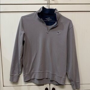 Vineyard Vines Men's grey quarter Zip